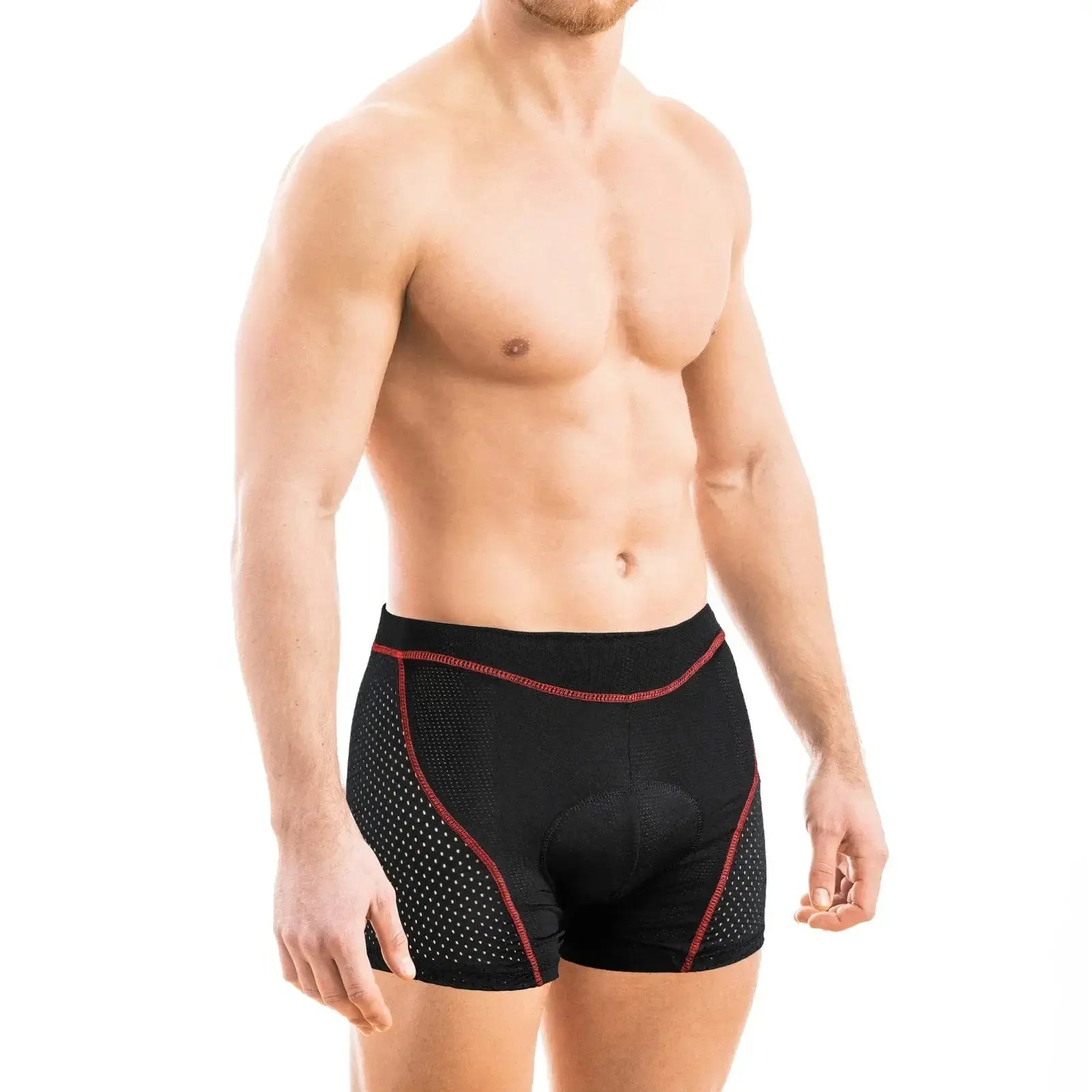 Men’s padded cycling underwear shorts with gel cushion, shockproof and breathable for MTB and road bike riding