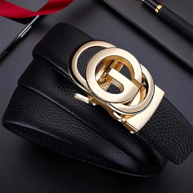 Men's Genuine Leather Belt for Jeans, High-Quality Cowskin Strap with Classic Buckle – Casual & Formal Wear