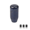 Blue pattern cylindrical gear shift knob with adapters