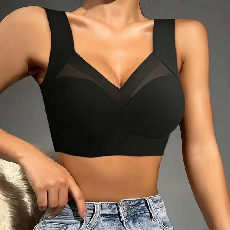 4-Pack Plus Size Seamless Ice Silk Bras Push-Up Wire-Free & Backless
