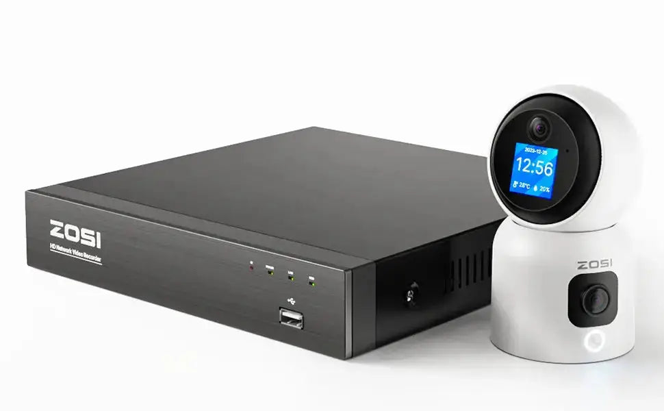360° Indoor WiFi Security Camera PTZ with AI Tracking, HD Night Vision & Baby Monitor Mode