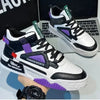 Men's fashion sports sneakers in black and purple