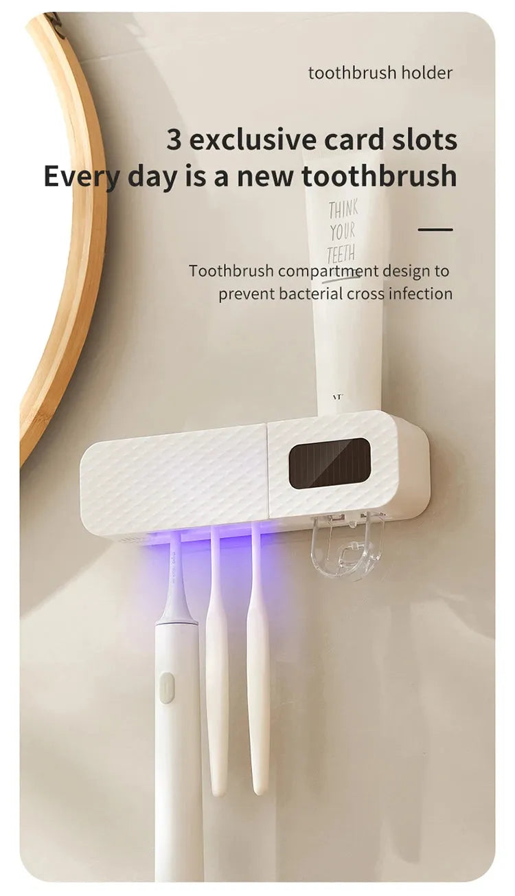 Smart Wall Mounted Toothbrush Holder with Dryer