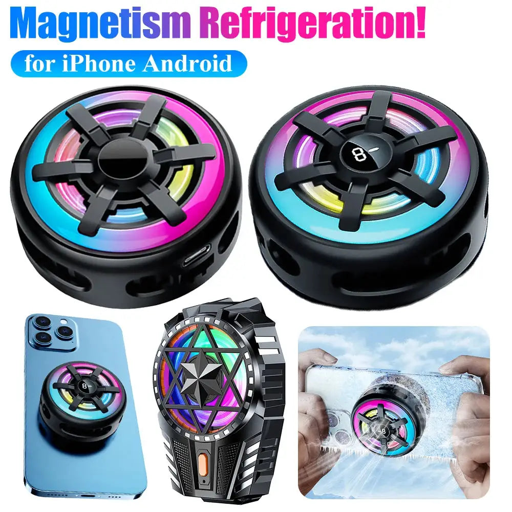 Phone Cooler, Semiconductor Radiator Fan for Gaming and Large-Screen Smartphones, Silent USB-Powered