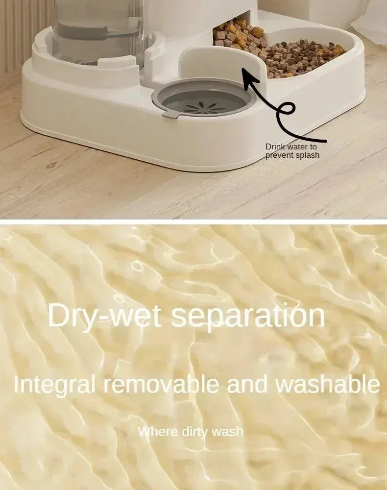 Automatic Cat Feeder with Dual Food and Water Dispenser