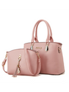 Pink Korean style handbag set, simple and chic