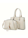 White Korean style handbag set, minimalist and chic