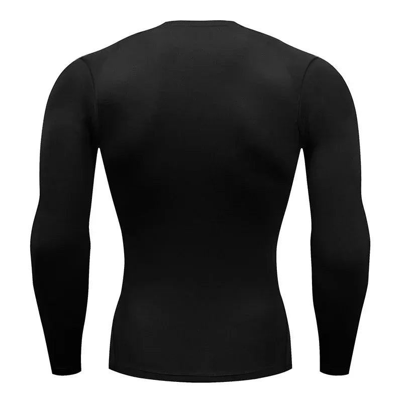 Men Long Sleeve Compression Shirt with Quick Dry Fabric