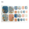 Blue and gold marble nail stickers