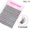 Coronal eyelash clusters, style 71