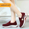 Oxblood red light tennis shoes for women