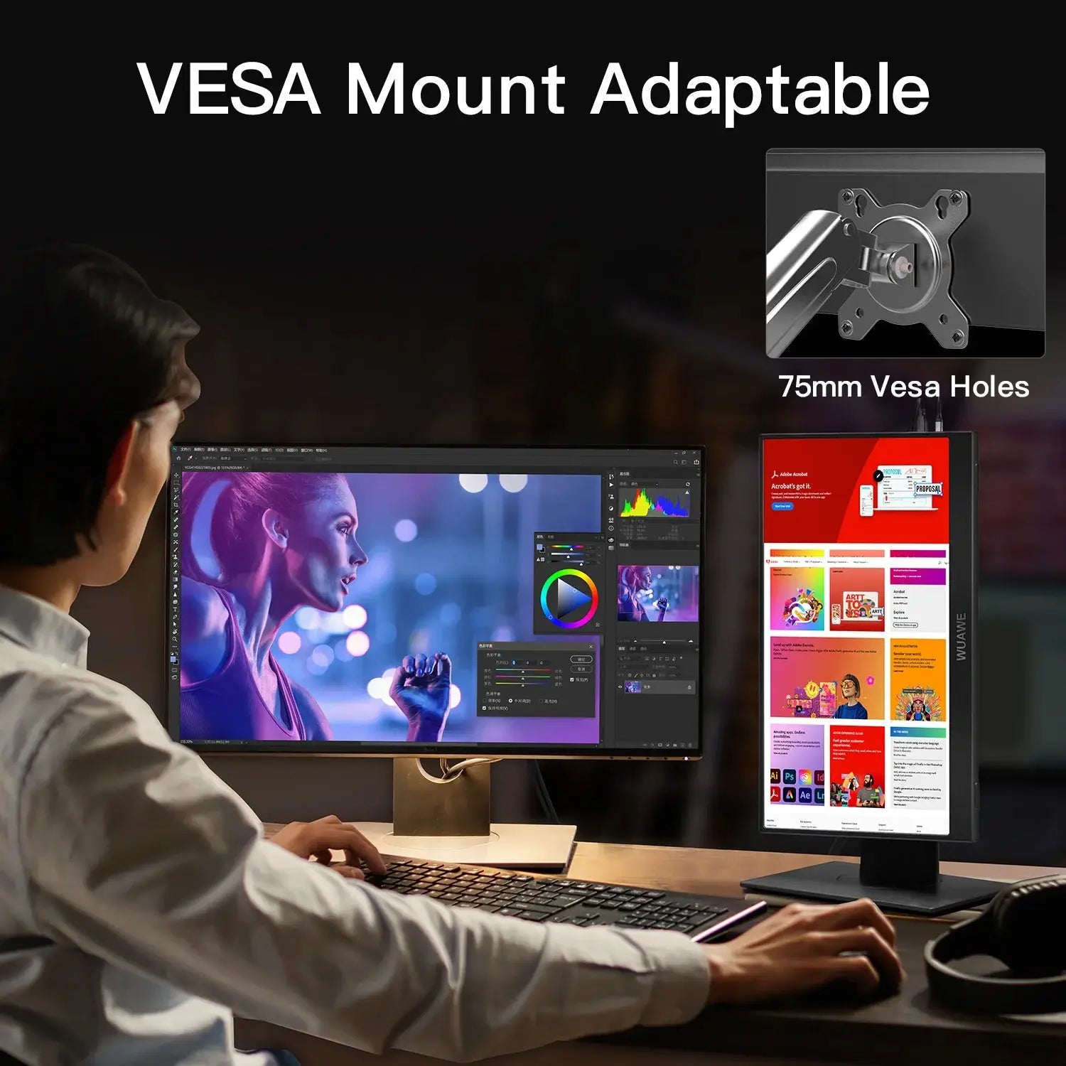 15.6" Portable Monitor 1080P HDR | USB-C & HDMI Travel Display with 100% sRGB – Second Screen for Laptop