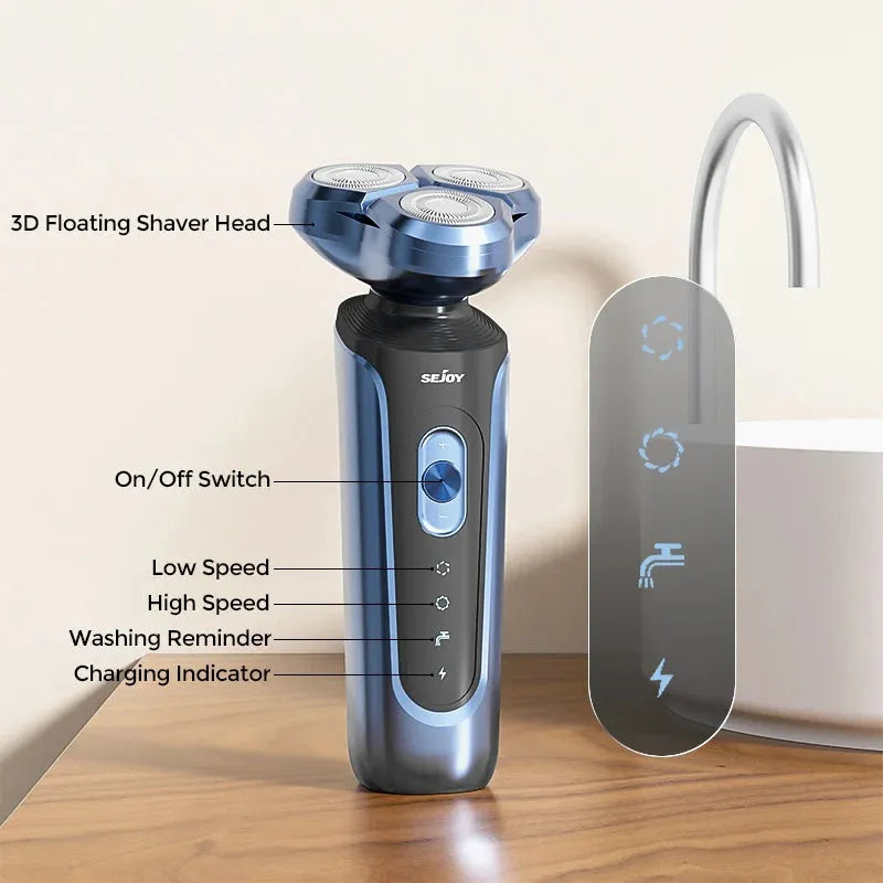 5 in 1 Electric Shaver for Men with Trimmer and Facial Care