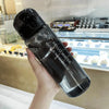 Black 780ml water bottle with leak-proof lid