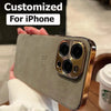 Customized iPhone case with gold camera trim