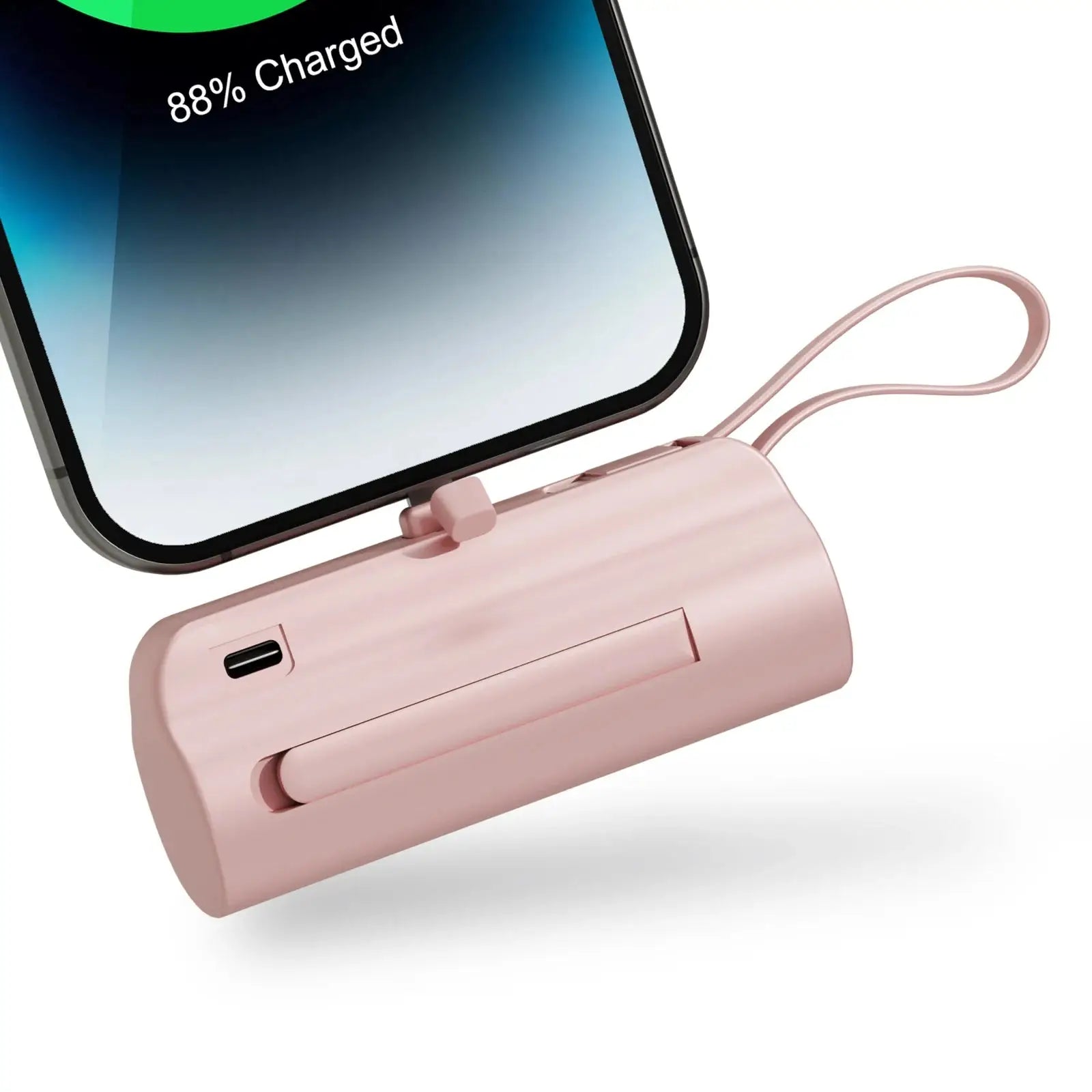 Mini Power Bank 4500mAh Portable Phone Charger Capsule Dual USB-C Ports for iPhone 15/16 & Android Devices
