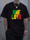 One Love Rasta Jamaican Reggae Style Men's T-Shirt