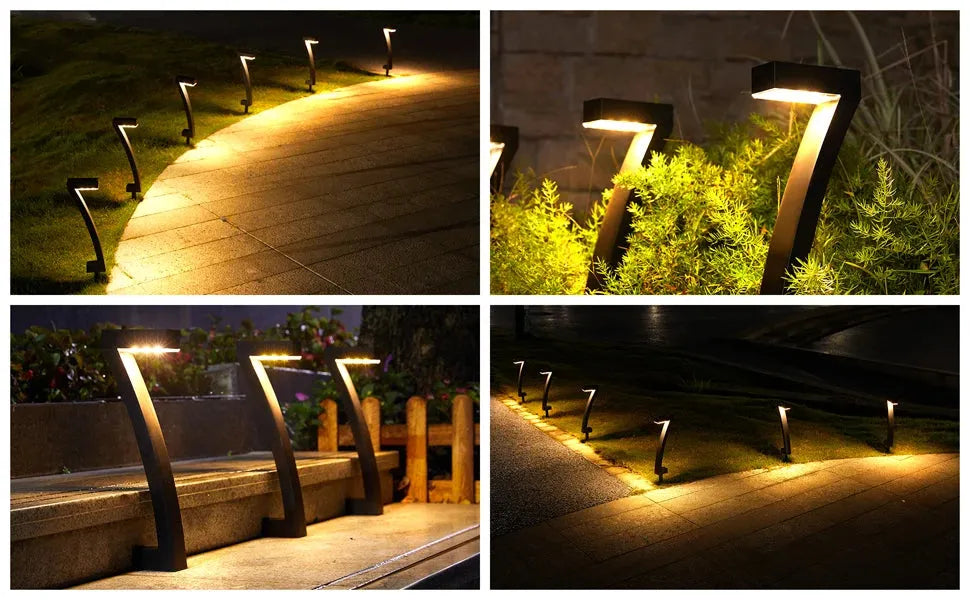 Solar Pathway Lights 6Pack Bright Outdoor LED Long Runtime