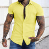 Elastic short sleeve lapel shirt