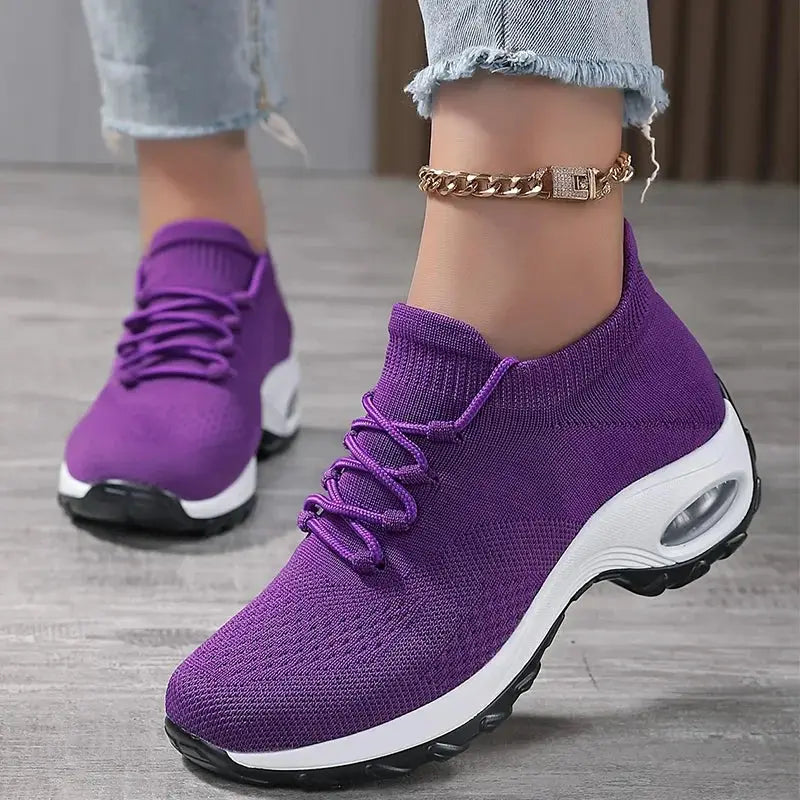 Summer Women’s Air Cushion Sneakers | Breathable Running Shoes with Height Boost for Outdoor Comfort