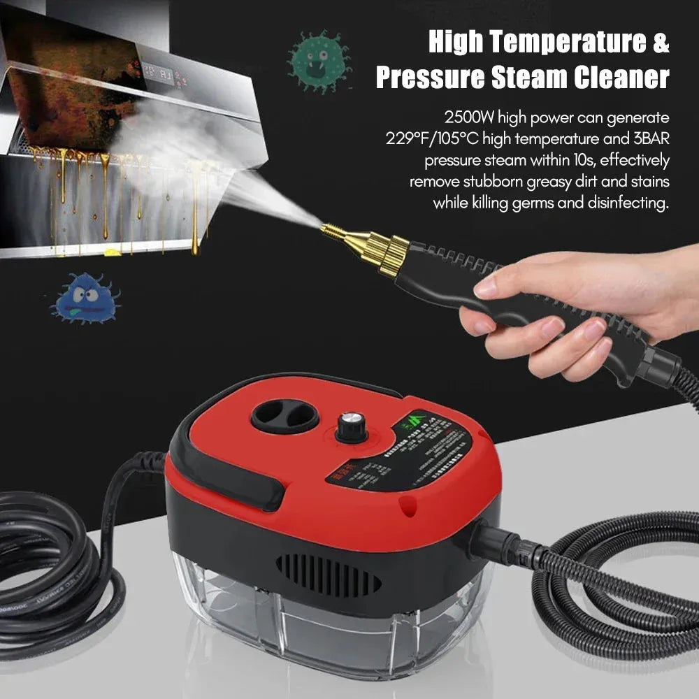 Portable 2500W Steam Cleaner with High Pressure Design
