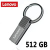 Lenovo 512GB black USB flash drive with keyring