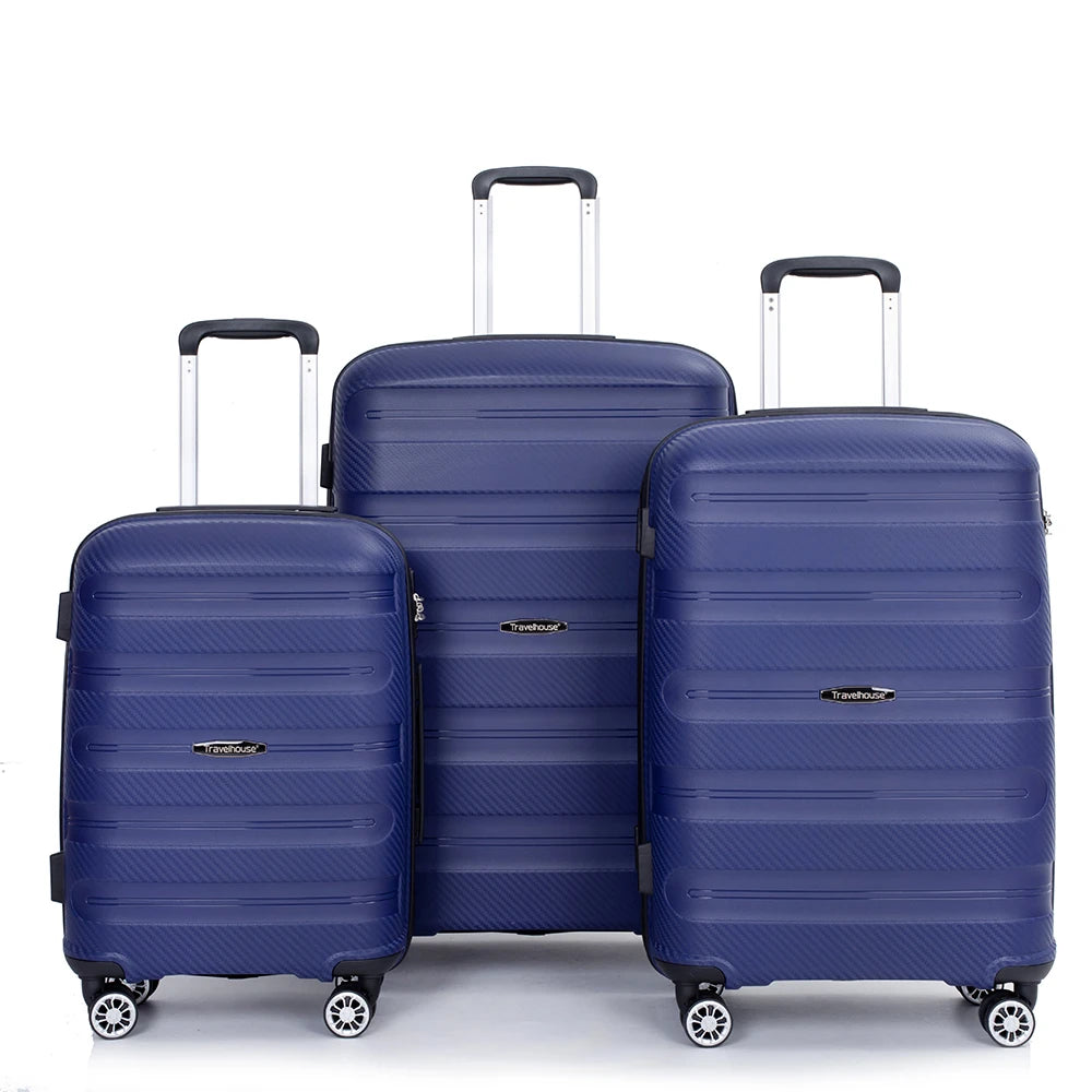 Set of 3 polypropylene suitcases