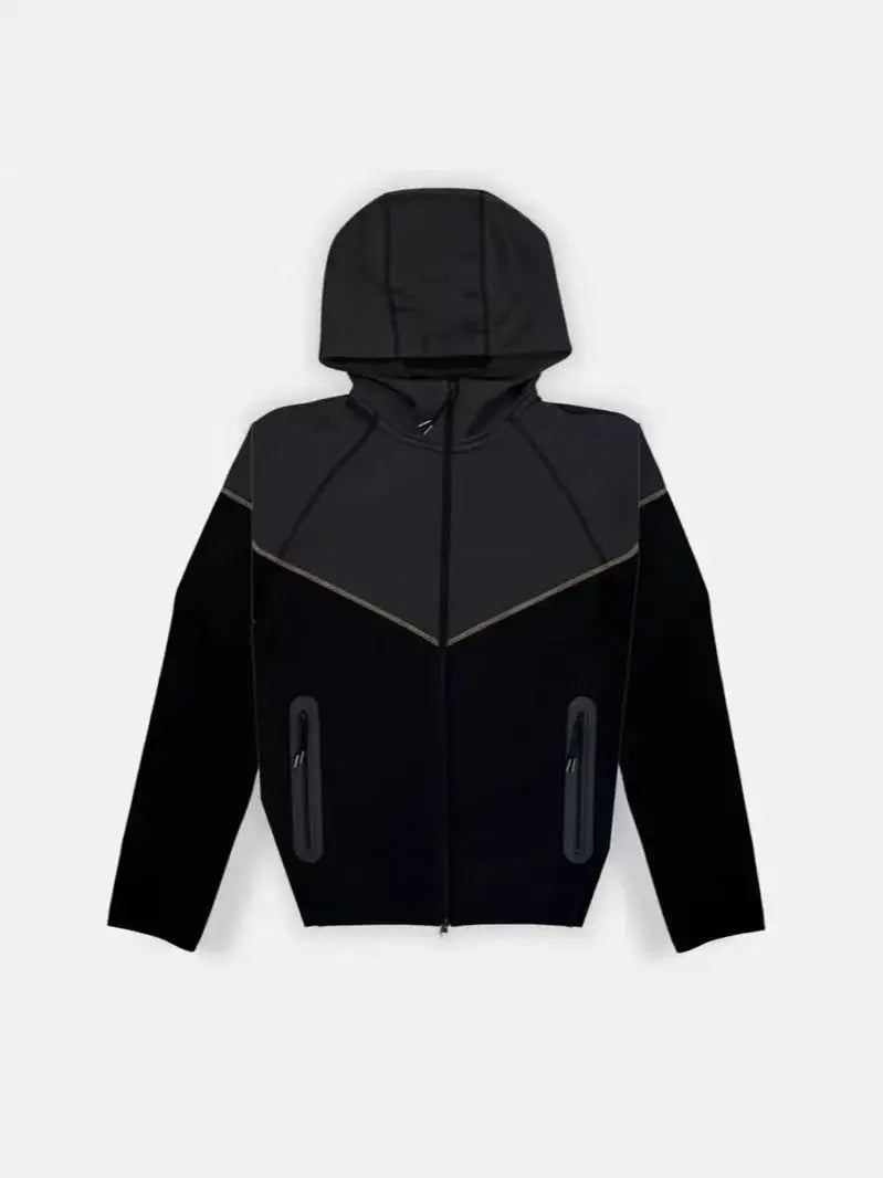 Unisex windbreaker jacket with hood, windproof urban sportswear, casual hip hop style for men and women