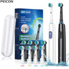 Rechargeable electric toothbrush set with multiple heads