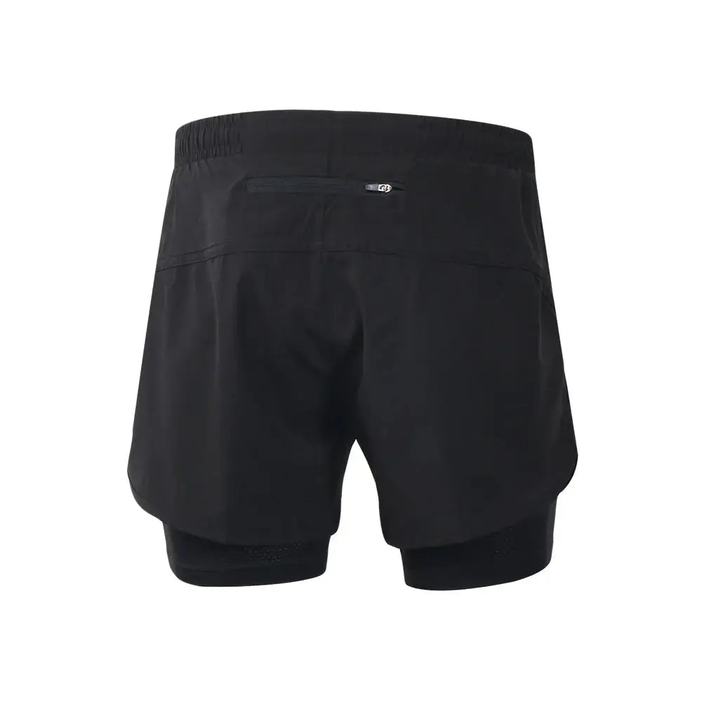 Men's 2-in-1 sports shorts, quick-drying and breathable with long liner, ideal for running and active training