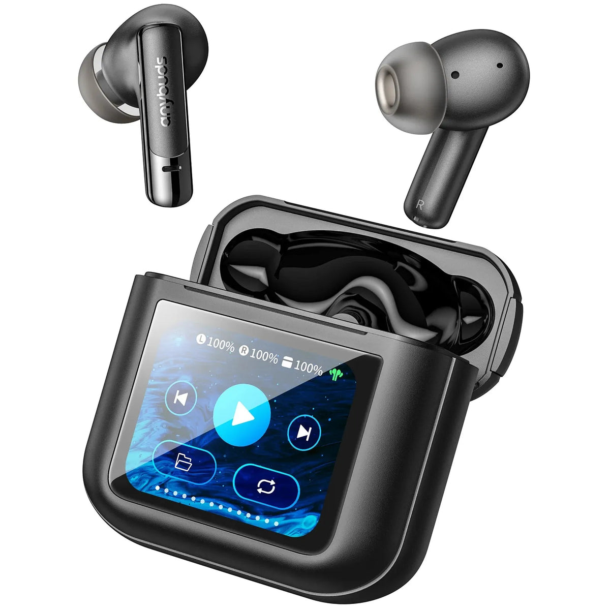 Earbuds ANC Wireless LCD Touch Noise Cancelling Immersive Audio