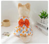 Summer Print Bow Button Dog Princess Dress - PMMNAPOLES