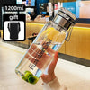 1200ml glass water bottle with carrying case