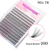 Heated bonded 20D eyelash clusters