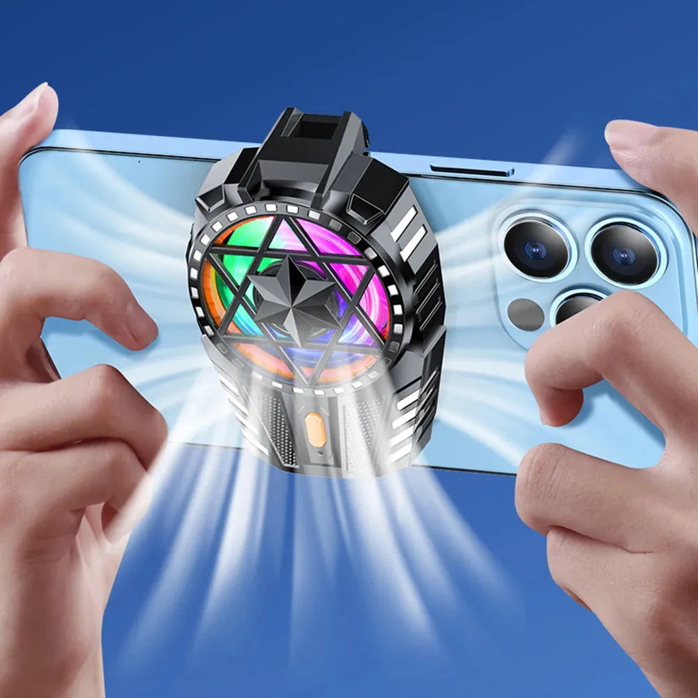 Rechargeable Phone Cooler with Three Speed Back Clip Fan