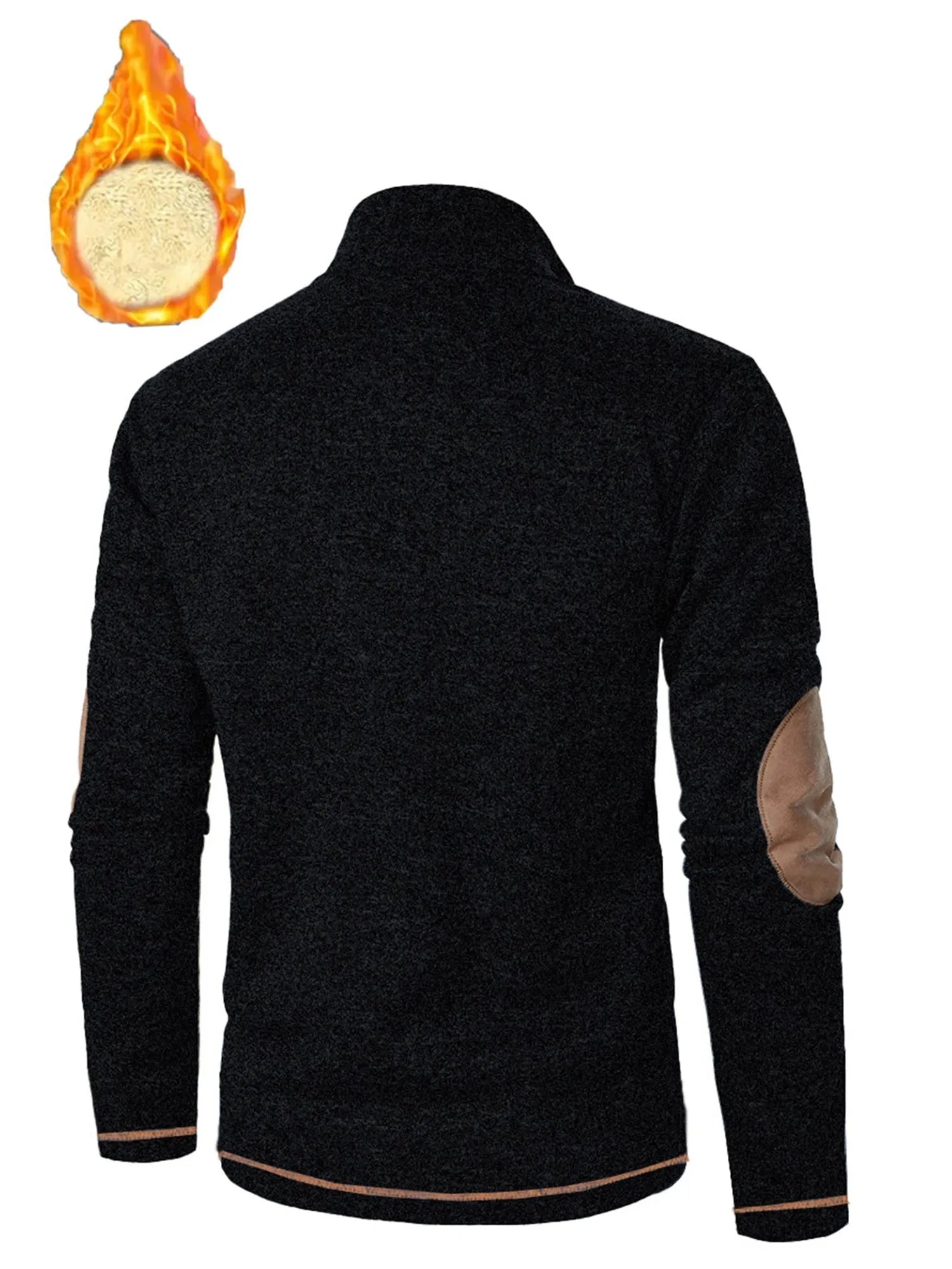 Men’s Fleece Lined Sweatshirt Quarter Zip Thermal Pullover