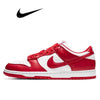 Red and white Nike casual shoes