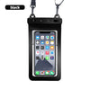 Black waterproof phone case with phone inside