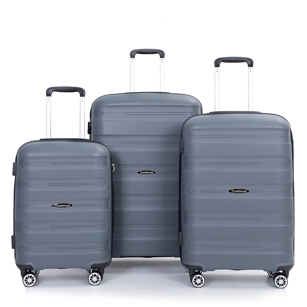 Set of 3 polypropylene suitcases