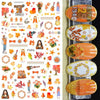 Vintage autumn themed nail stickers