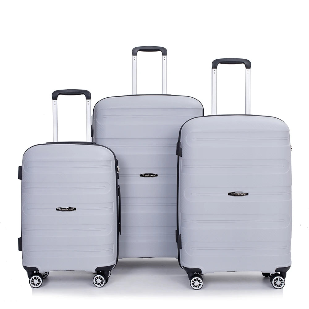 Set of 3 polypropylene suitcases