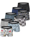 Set of 8 men's fashion printed boxer briefs in assorted colors