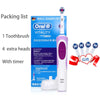 Oral B Vitality purple toothbrush with timer