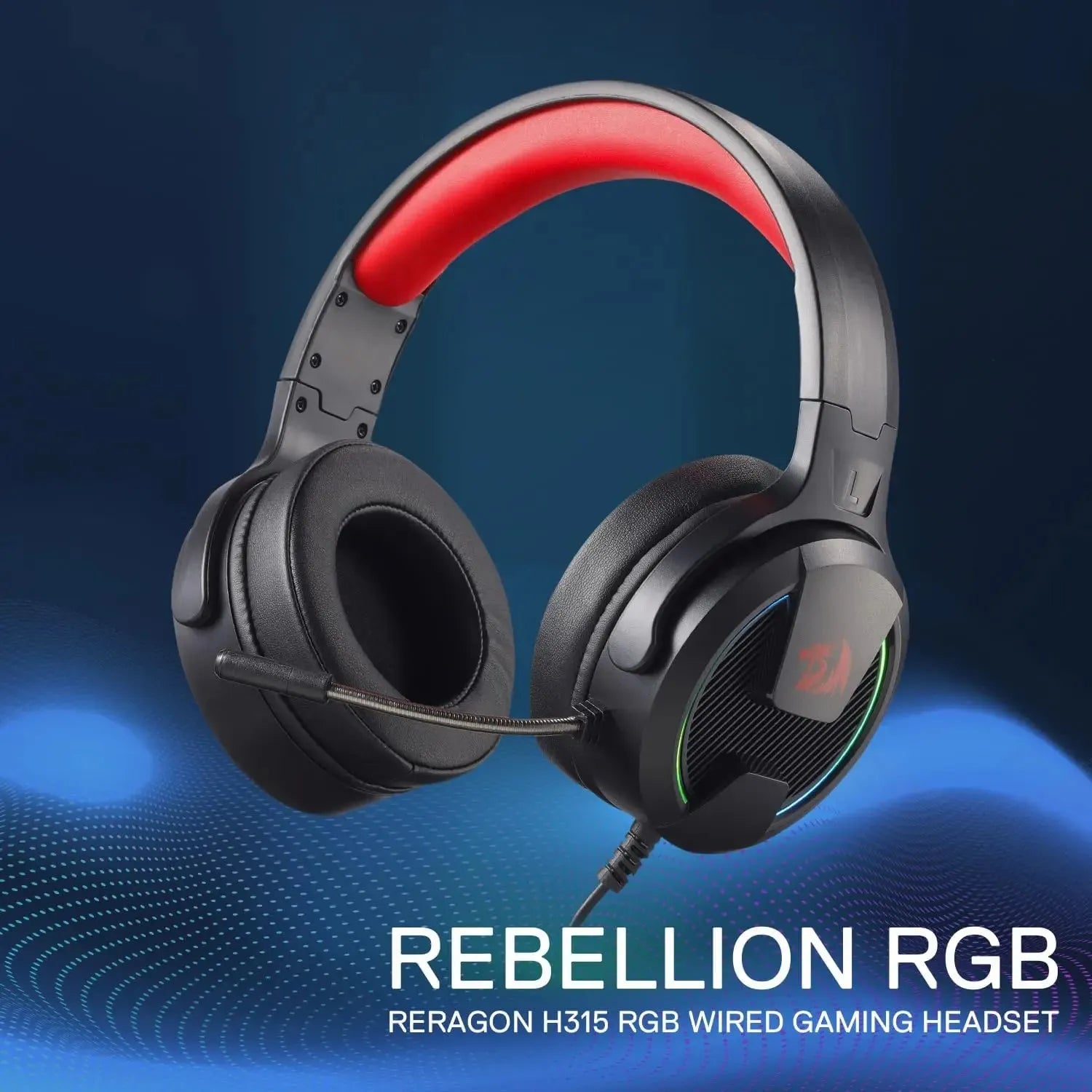 Gaming Headset Redragon H315 Wired RGB With 40mm Drivers