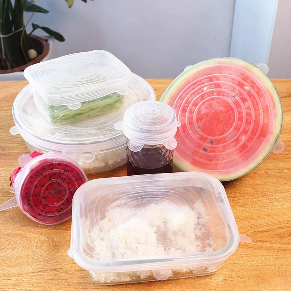 Flexible Silicone Lids with Airtight Reusable Food Seal
