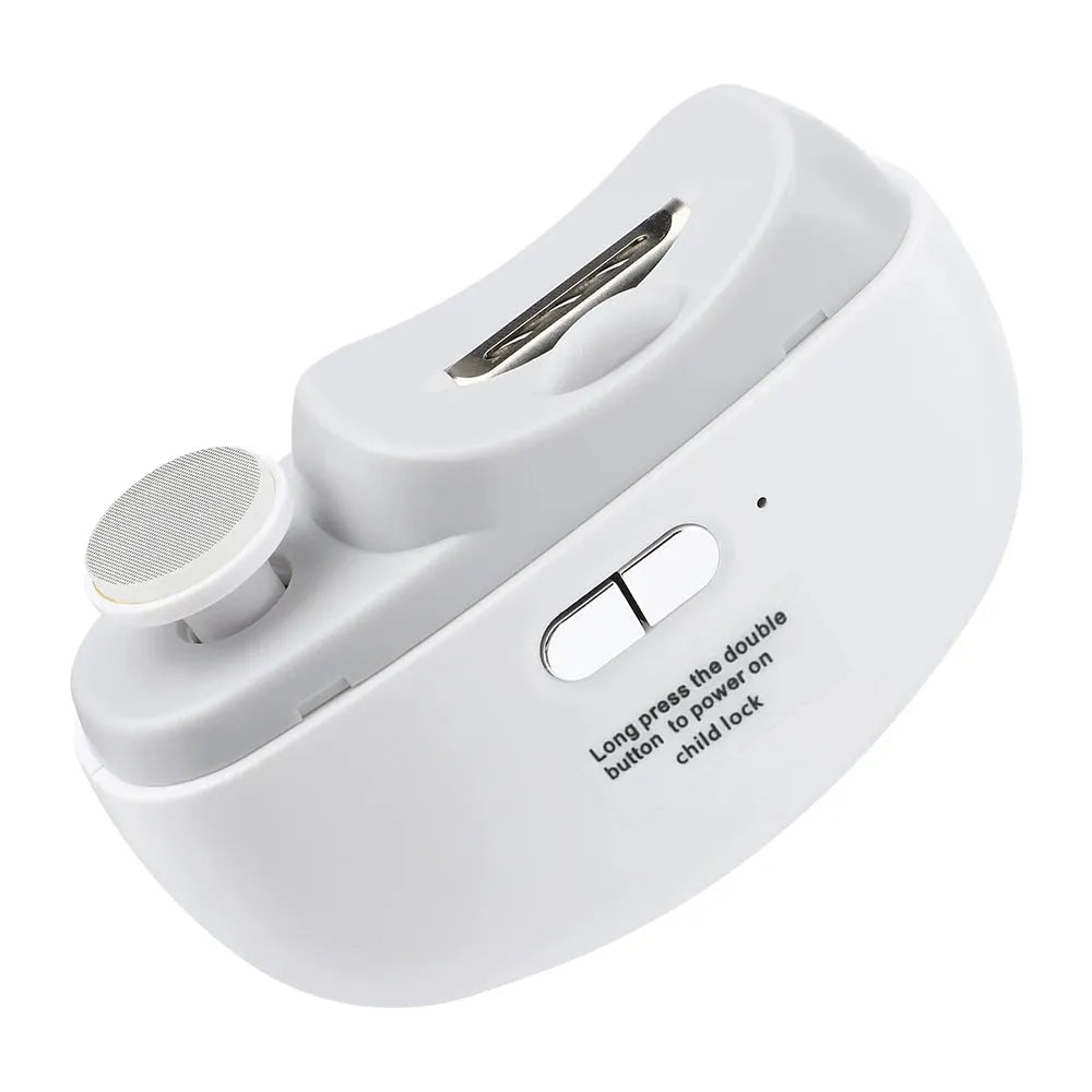 2 in 1 Electric Nail Clipper with Light and Safe Trimming