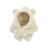 White bear ear winter hat for baby