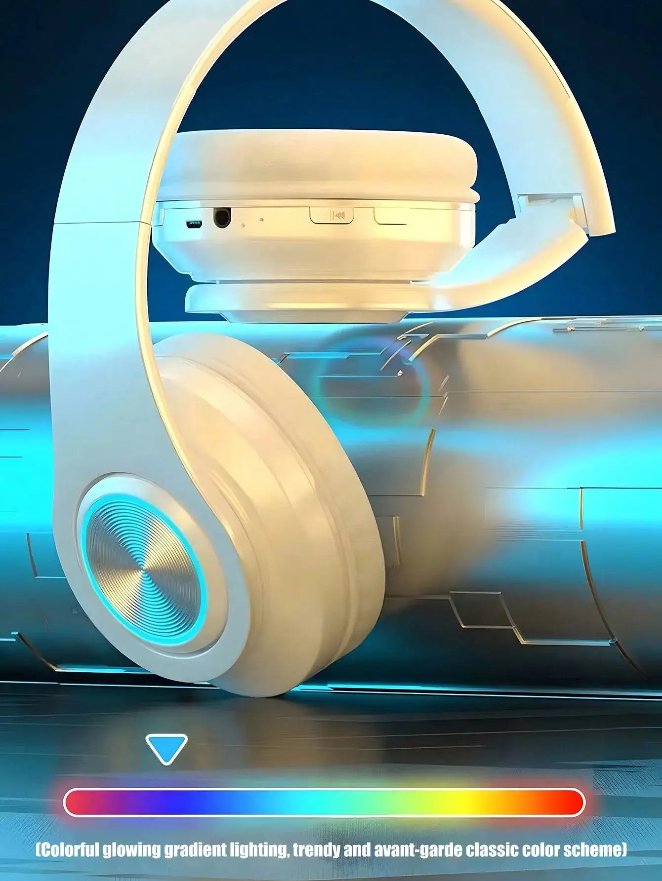 Wireless Gaming Headset – Lightweight Foldable Design with Built-in Microphone – Compatible with 3.5mm Audio Cable