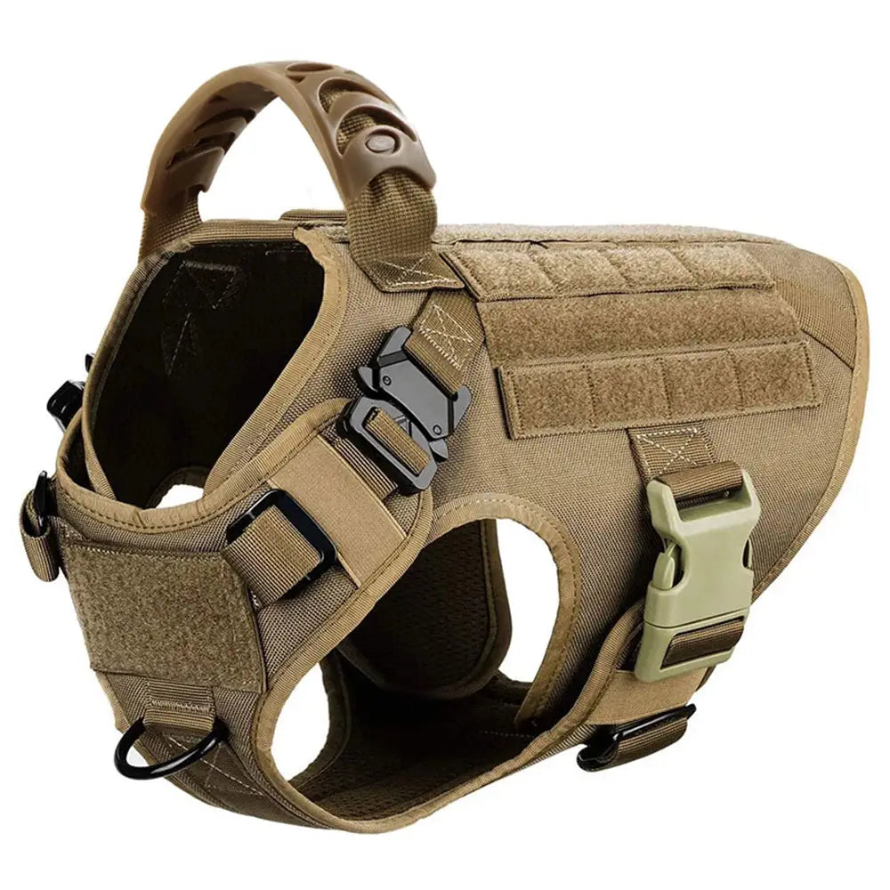 Large dog harness and leash set, training vest with adjustable collar for German Shepherd and Malinois