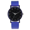 Blue watch with starry black dial